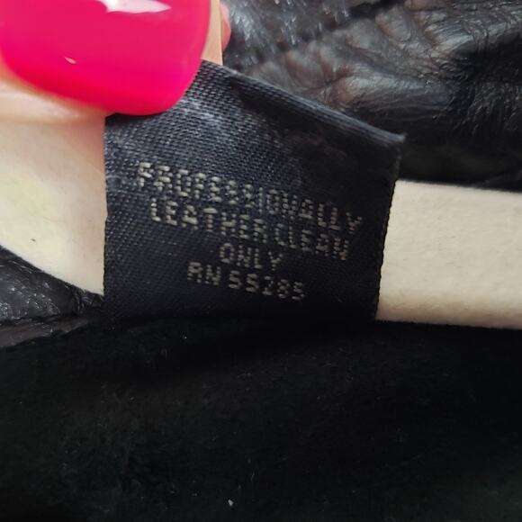 Vintage Express Women's Size 5/6 Snap Up Leather Shacket Black Steampunk Alt - Picture 6 of 9